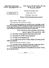 Đề đề xuất kiểm tra học kỳ II môn Ngữ văn Lớp 7 - Năm học 2018-2019 - Trường TH và THCS Chiềng Ơn